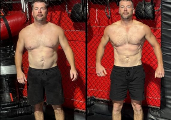 adam zoellner before and after 4 months boxing training