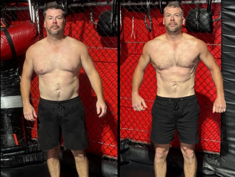 adam zoellner before and after 4 months boxing training