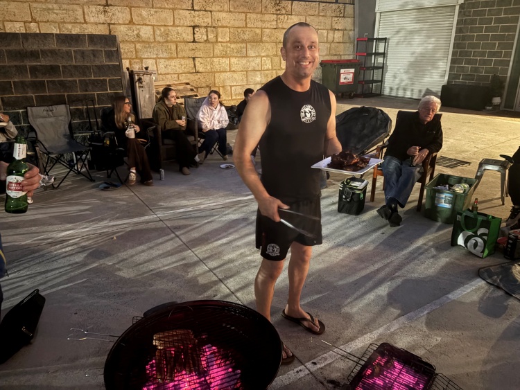 adam roberts running the social bbq night at the best don't rest mma in clarkson